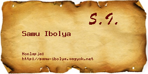 Samu Ibolya névjegykártya